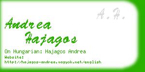 andrea hajagos business card